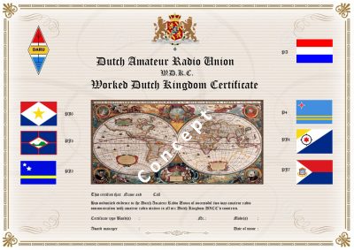 Worked All Dutch Kingdom Award. Diplôme Worked all Dutch Kingdom