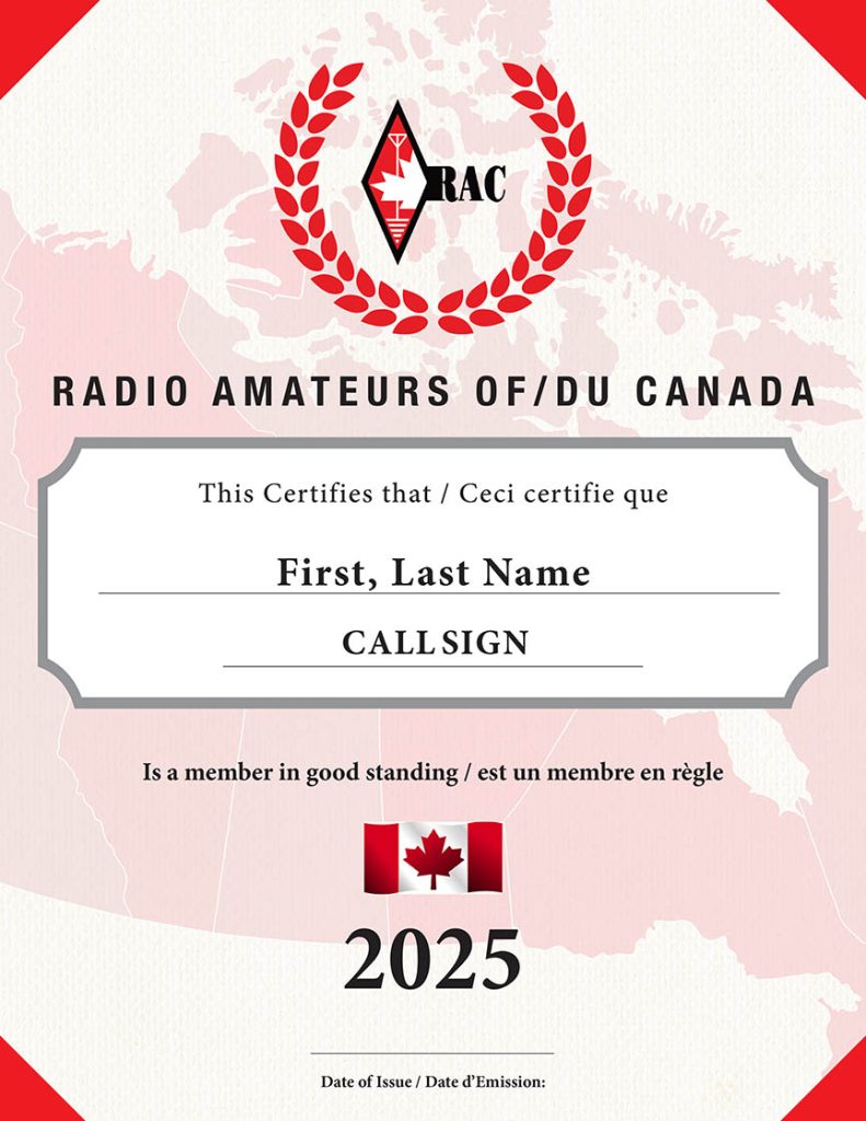 RAC Membership Certificate 2025