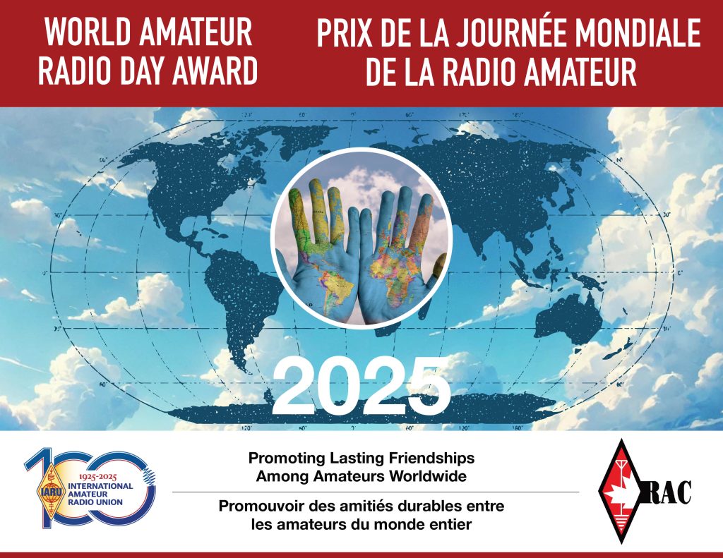 Cerrificate for RAC Get On The Air Event for World Amateur Radio Day 2025